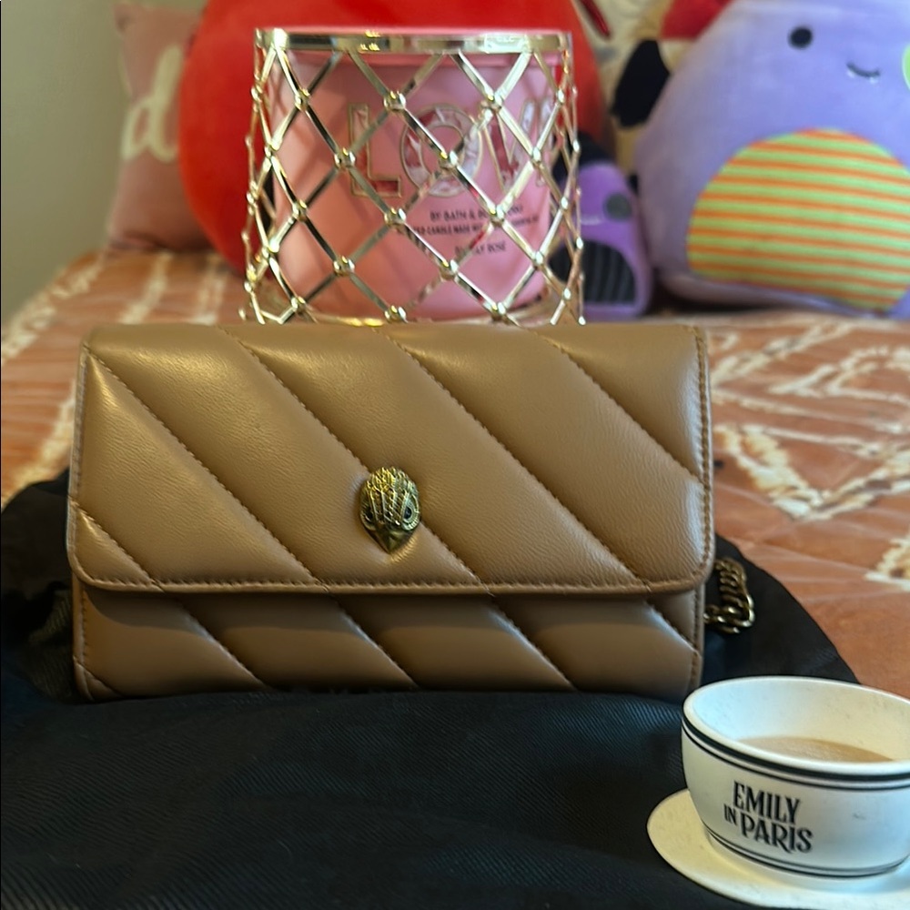 Quilted Tan Crossbody Bag